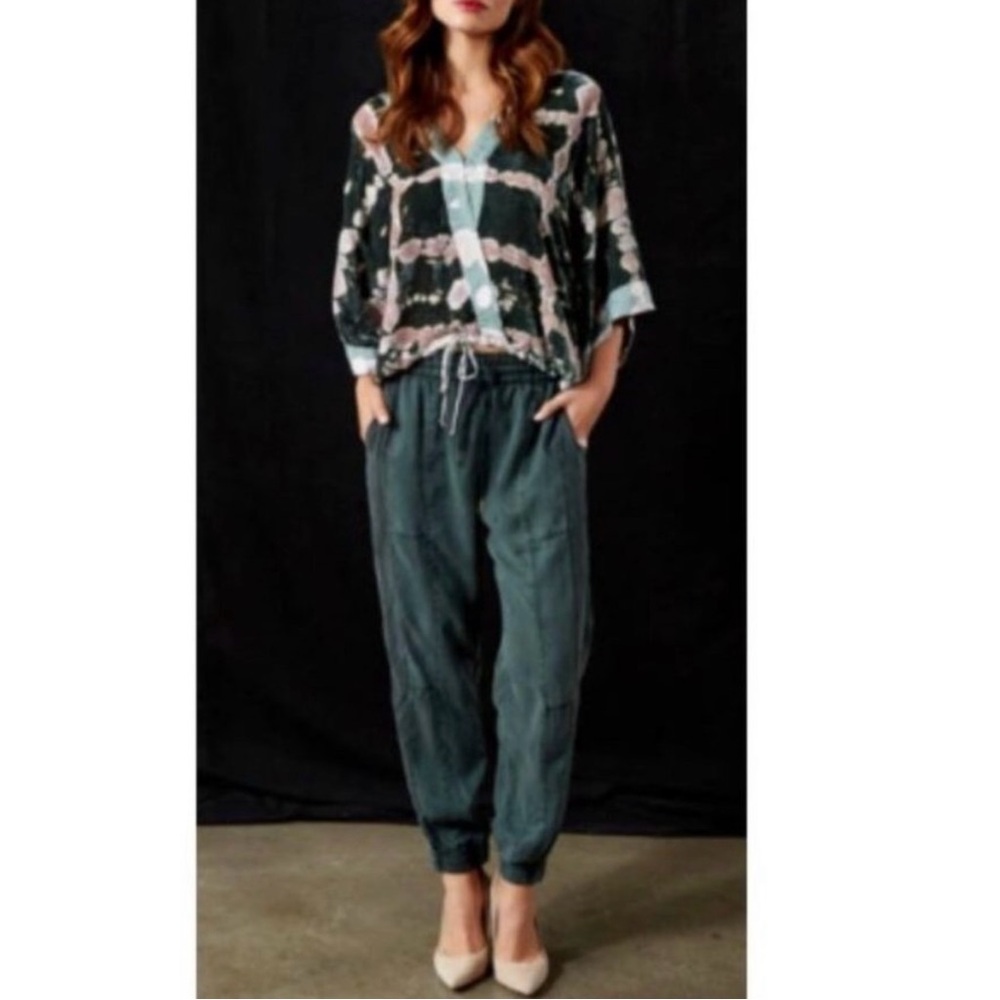 YOUNG FABULOUS & BROKE | Green Tencel Basic Casual Jogger Pants Size XS